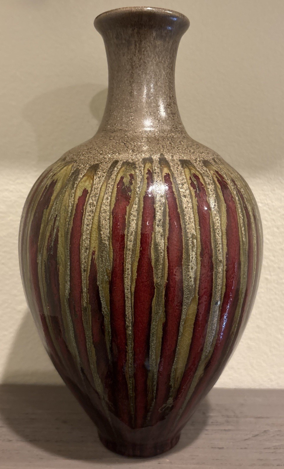 Beautiful Pier 1 Drip Ceramic Vase 11.5” Excellent