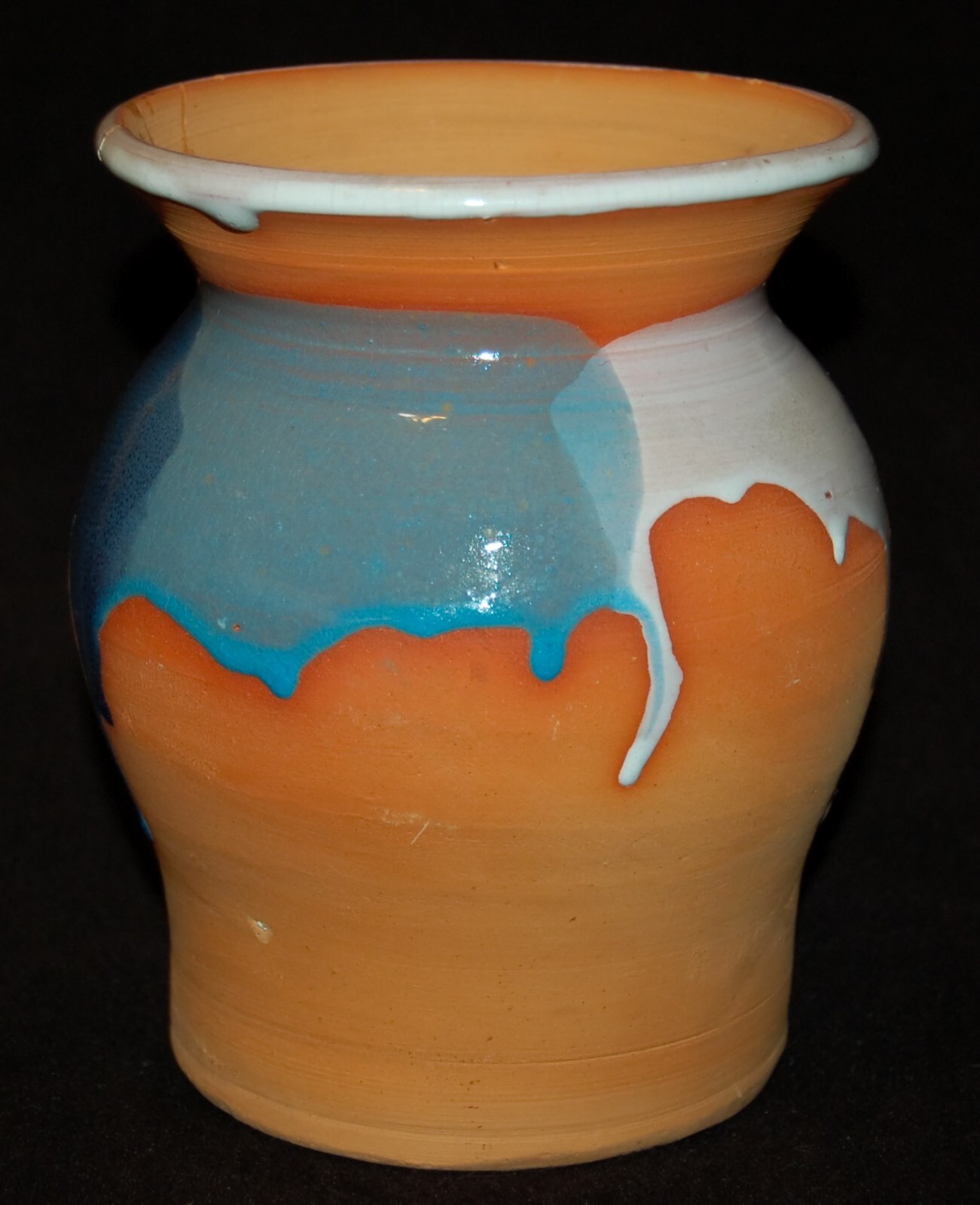 Terracotta Vase Labadee Pottery 6 1/2″ H Made in Haiti Folk Art AS IS CONDITION