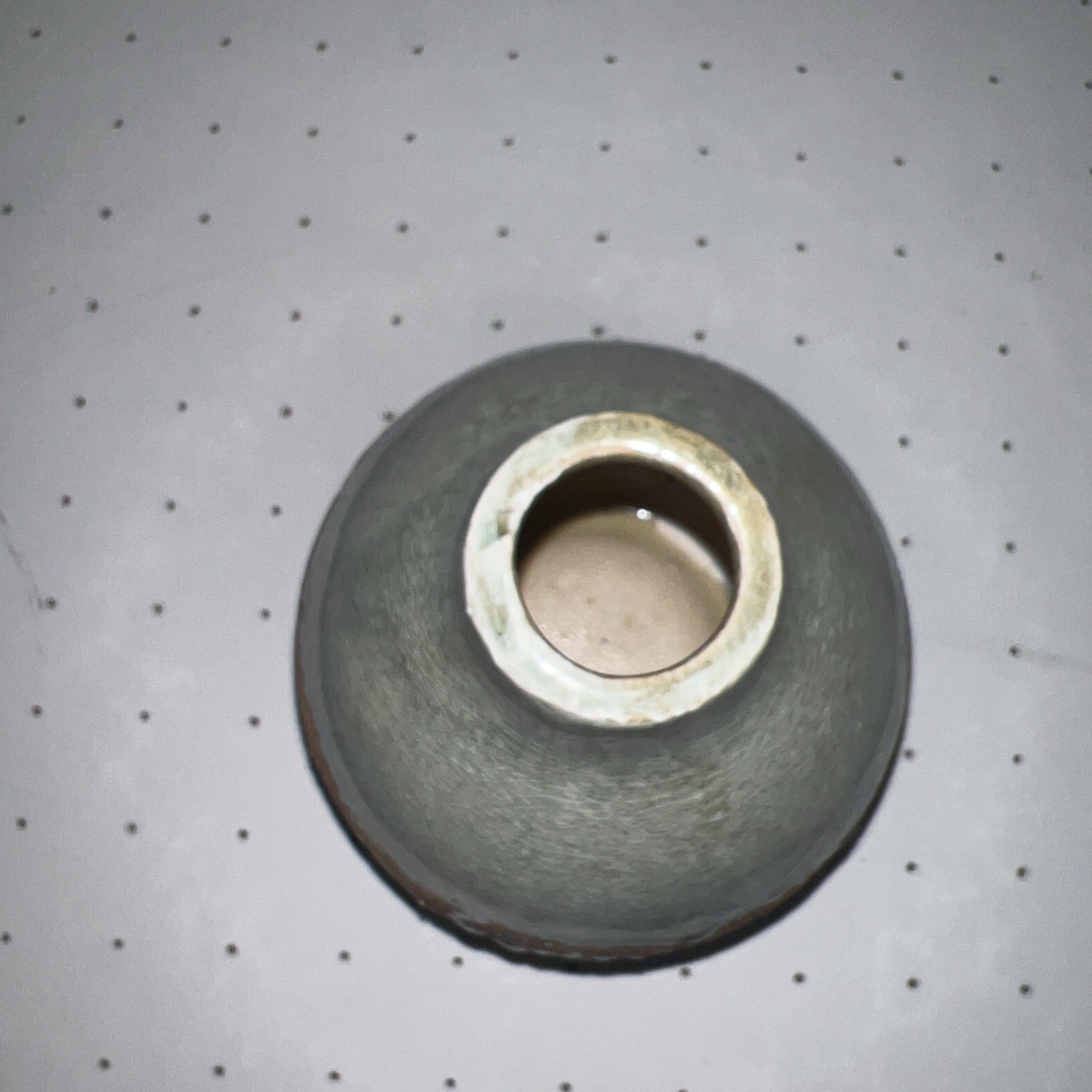 Studio Art Pottery Vase Blue/green & rust colors Handmade TAG (Registered name)