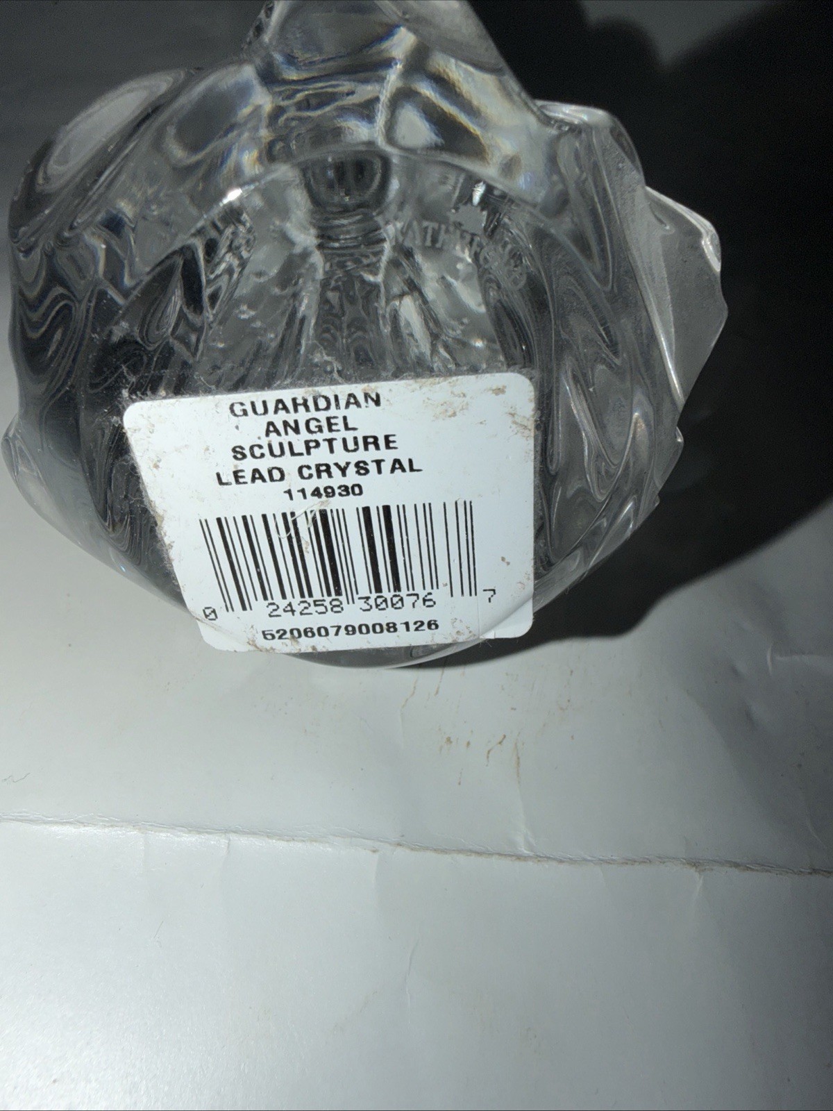 WATERFORD CRYSTAL NATIVITY GUARDIAN ANGEL SCULPTURE FIGURINE~IRELAND EUC