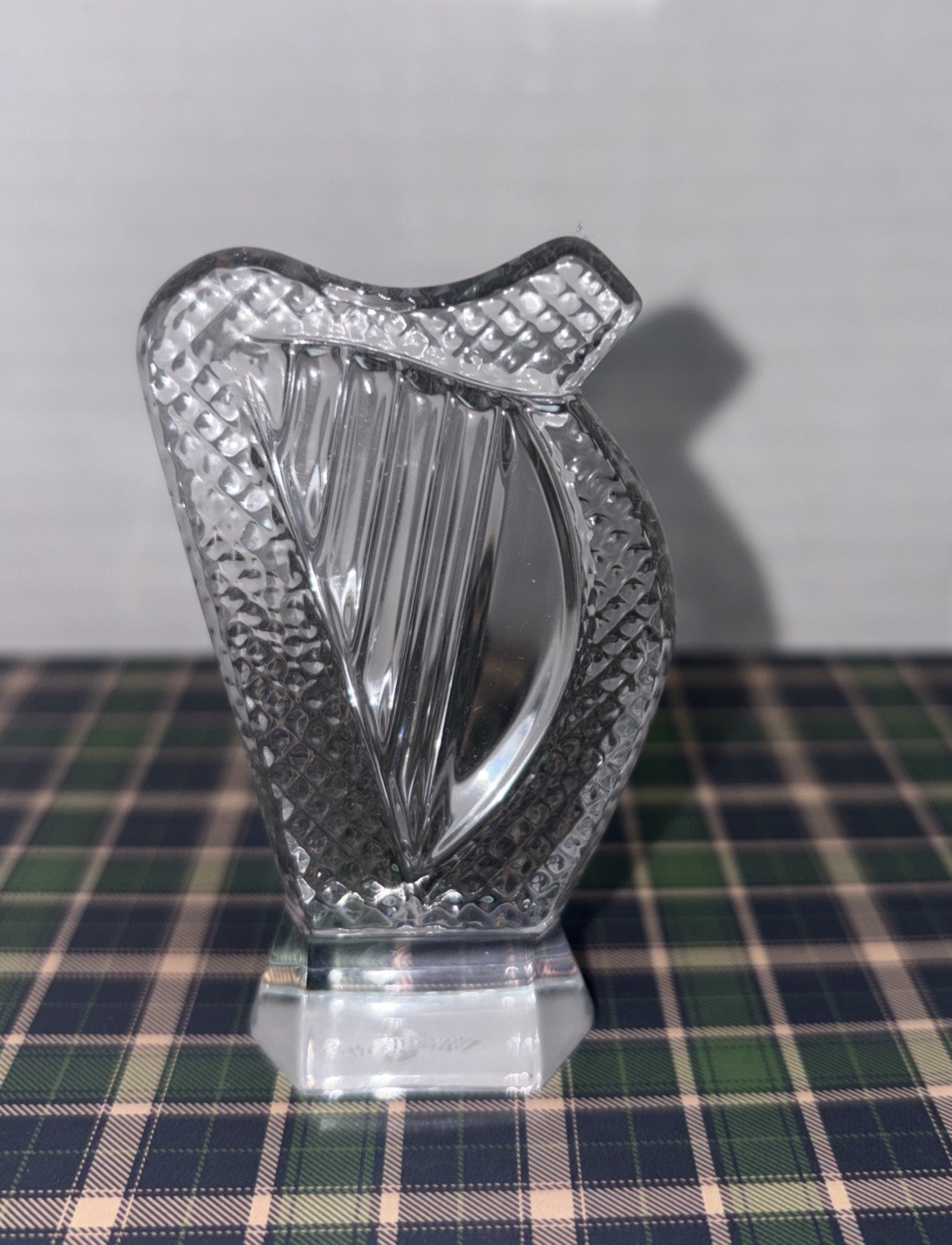 Waterford Crystal Miniature Irish Harp, Signed, Size: 2 3/4” x 1 3/4, Perfect!