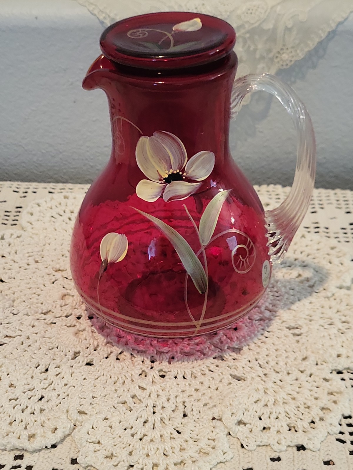 Fenton 2008 Floral Fantasy on Ruby Guest Set # 8100 AO 91/250 Tumble Up Signed