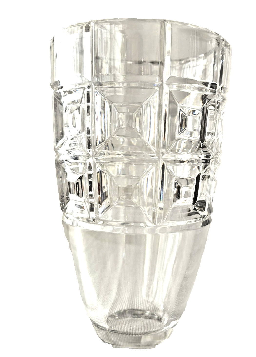 Lead Crystal Vase Rosenthal Germany Domus Hexagon 9.5″ Vintage Luxury Home Decor