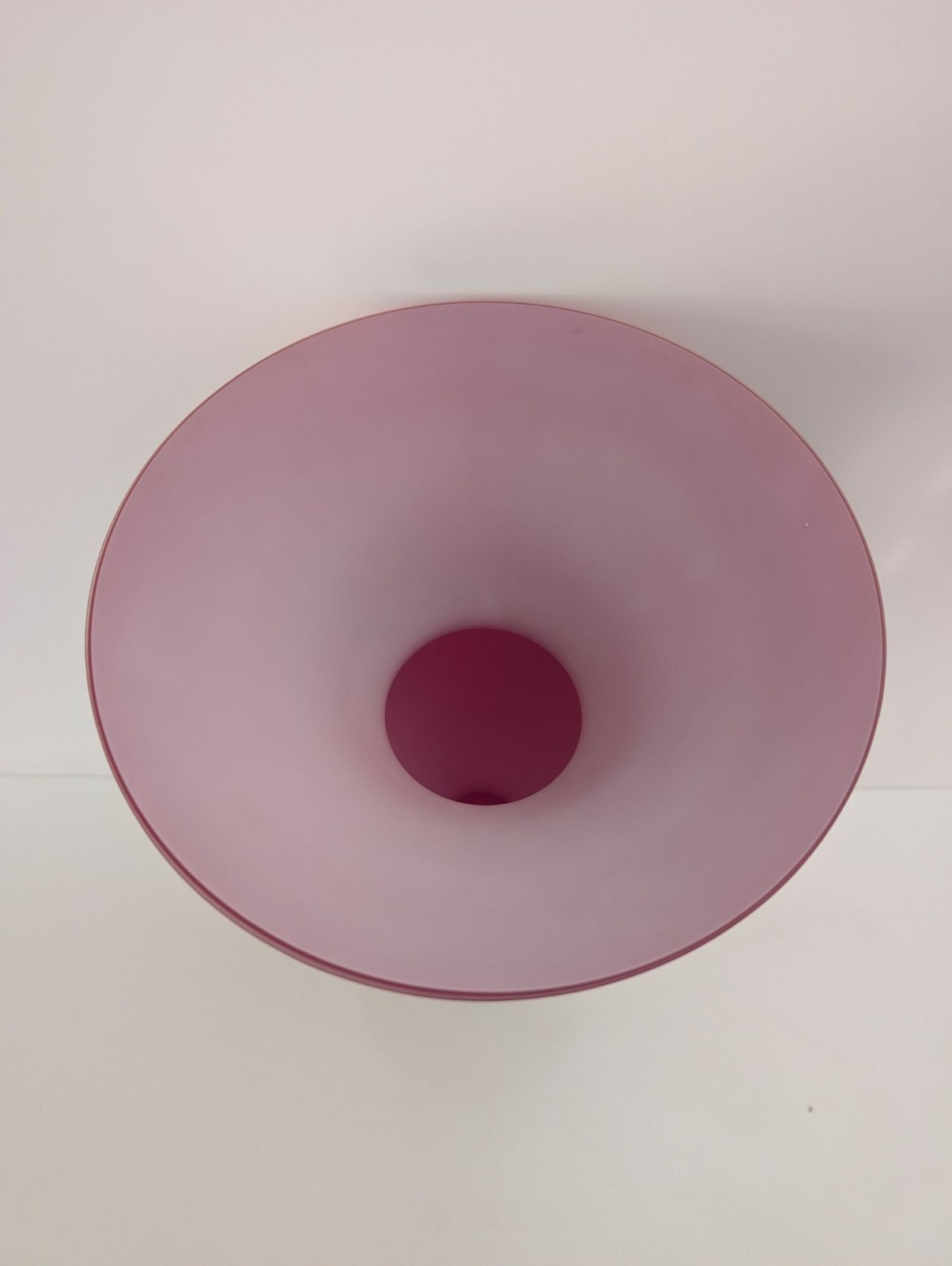 Vetro di Murano LARGE Vase in Red Satin Glass with Cobalt Blue Base 15.75″ Tall