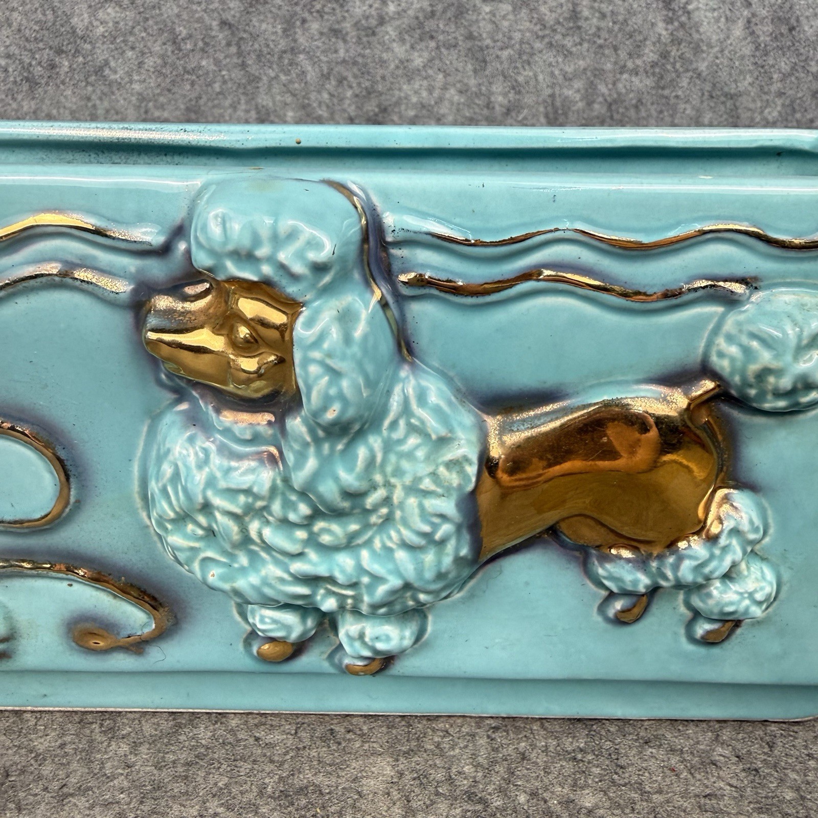 Lane And Co 1956 Ceramic Poodle Planter Pot Mid Century Pottery P-13 Made In USA