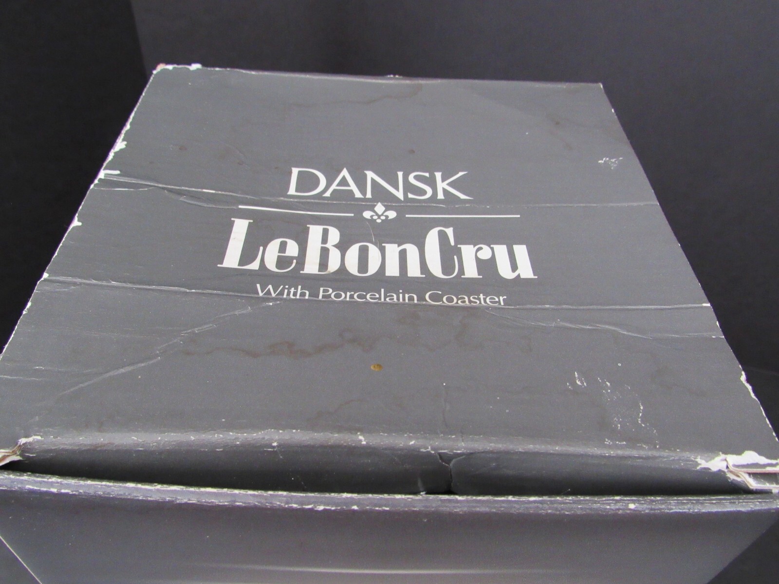 DANSK LeBonCru Glass VASE / CARAFE with Porcelain Coaster in Original Box