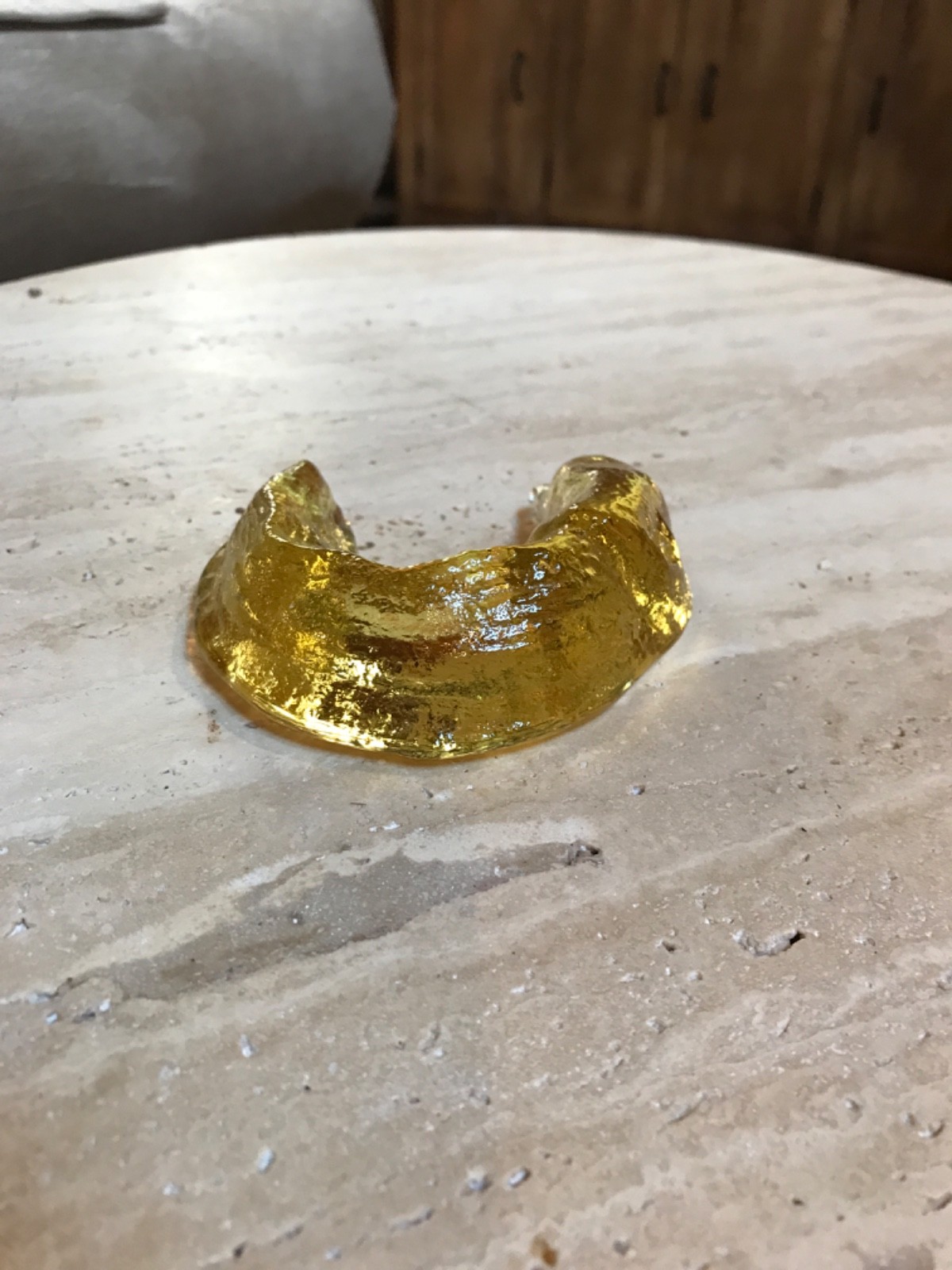 RARE – Vintage Fire and Light recycled glass Banana Slug (Excellent Condition)