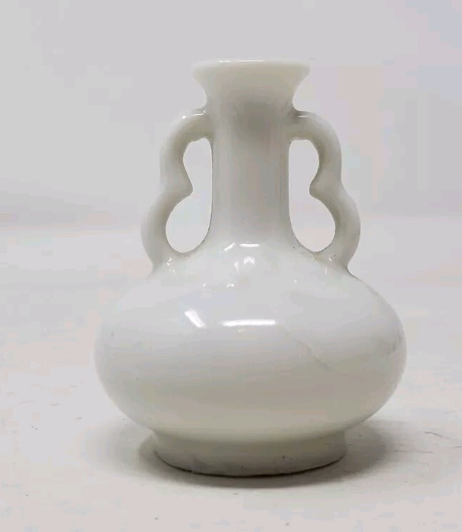 Vtg Delft Blue Miniature Bud Vase Hand Painted Holland Porcelain Windmill 2.75″