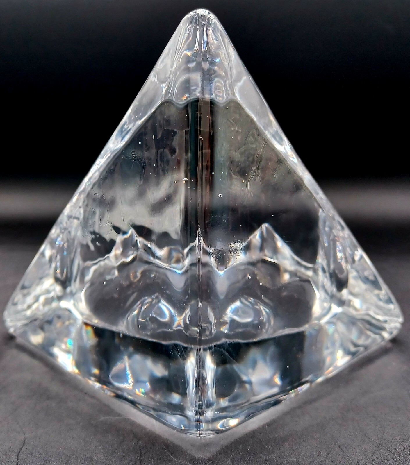 Vintage Nybro Sweden Glass Candle Holder