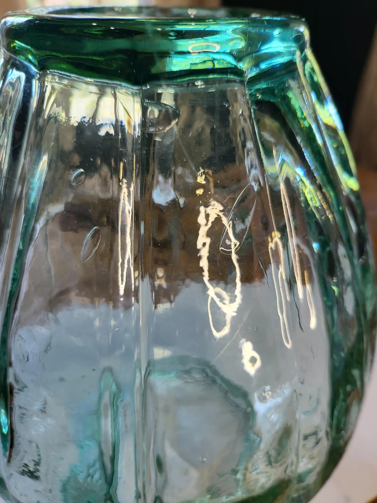 Niemen Stolle Vintage Art Deco Large Vase Transparent 1920-1949 Poland