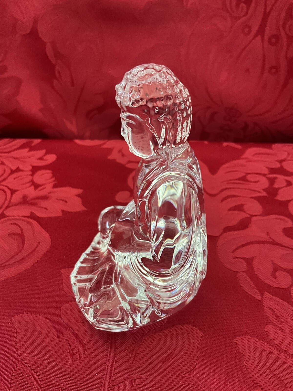 LNIB FLAWLESS Exceptional BACCARAT France Art Glass Crystal BUDDHA Figurine