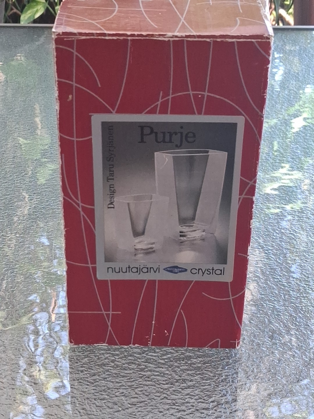 Vintage Taru Syrjänen for Nuutajärvi Finland Purje Glass Vase