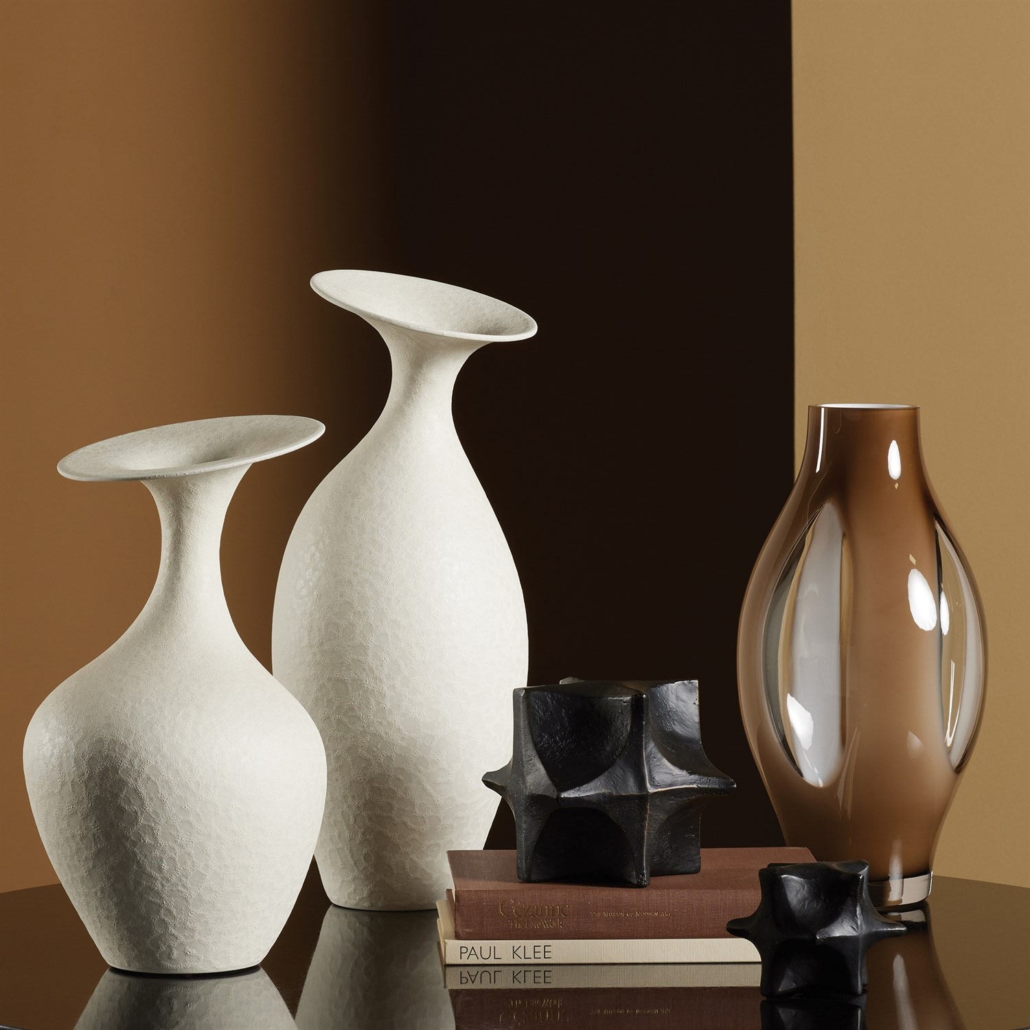 Global Views Fly Through Glass Vase Topaz Medium – NEW $399