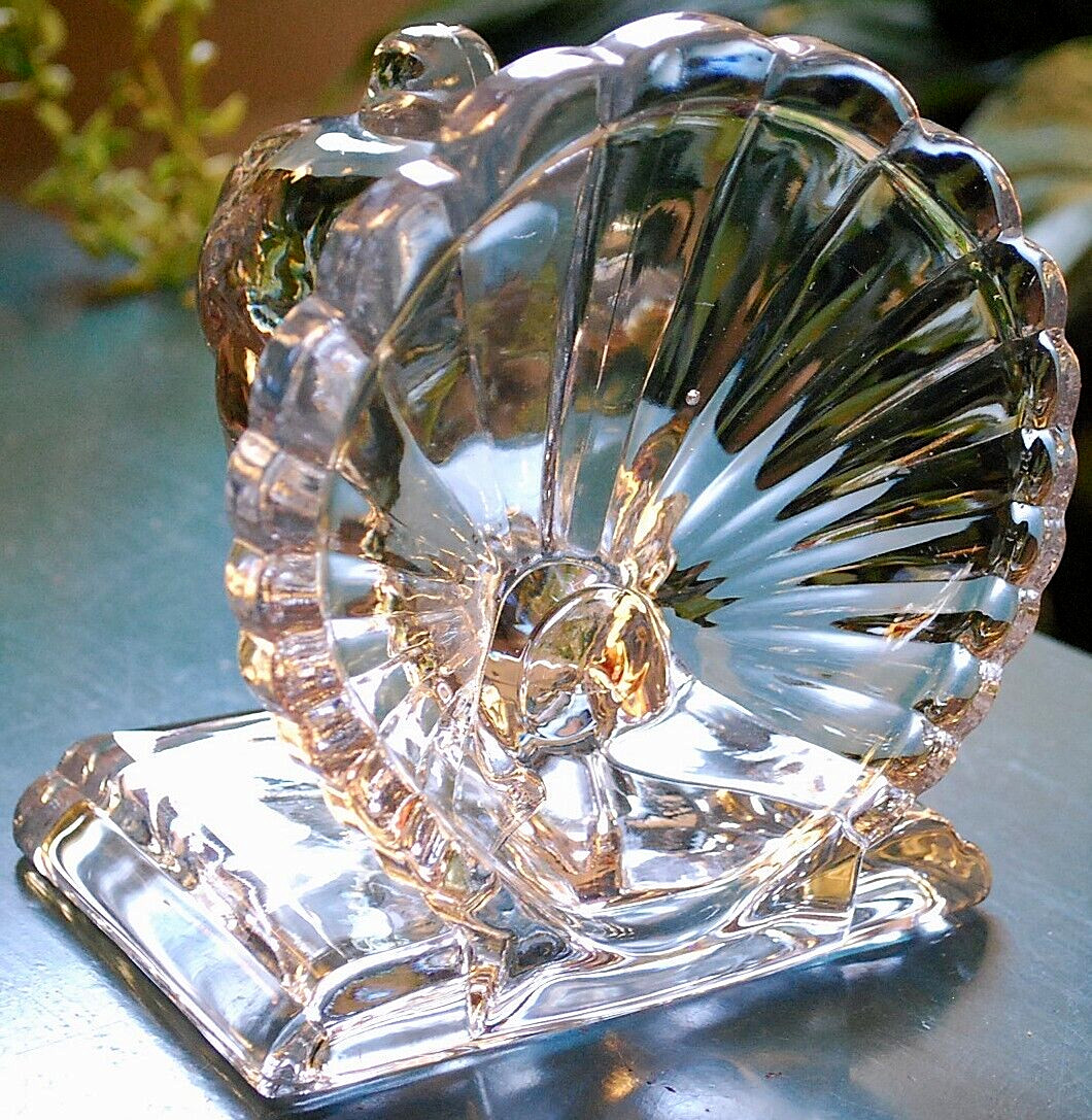 Vtg PADEN CITY POUTER PIGEON BIRD Clear Art Glass Crystal Figurine c1916-1951