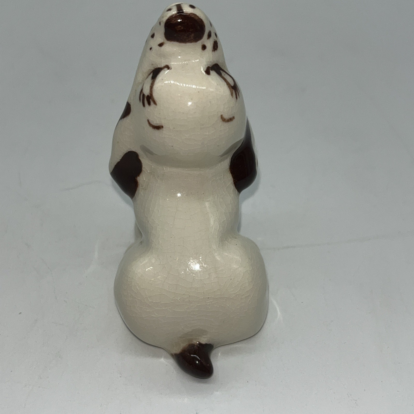 Vintage Rio Hondo Howling Dog Angry Face Ceramic California Art Pottery Figurine