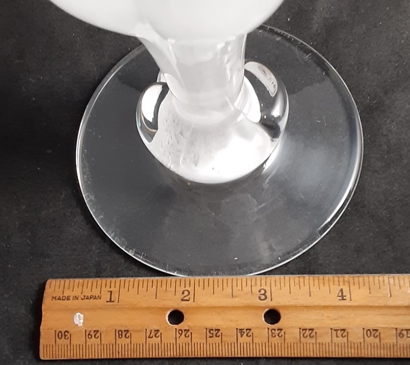 French Daum Crystal France Vase Signed 12.5″ EXC.