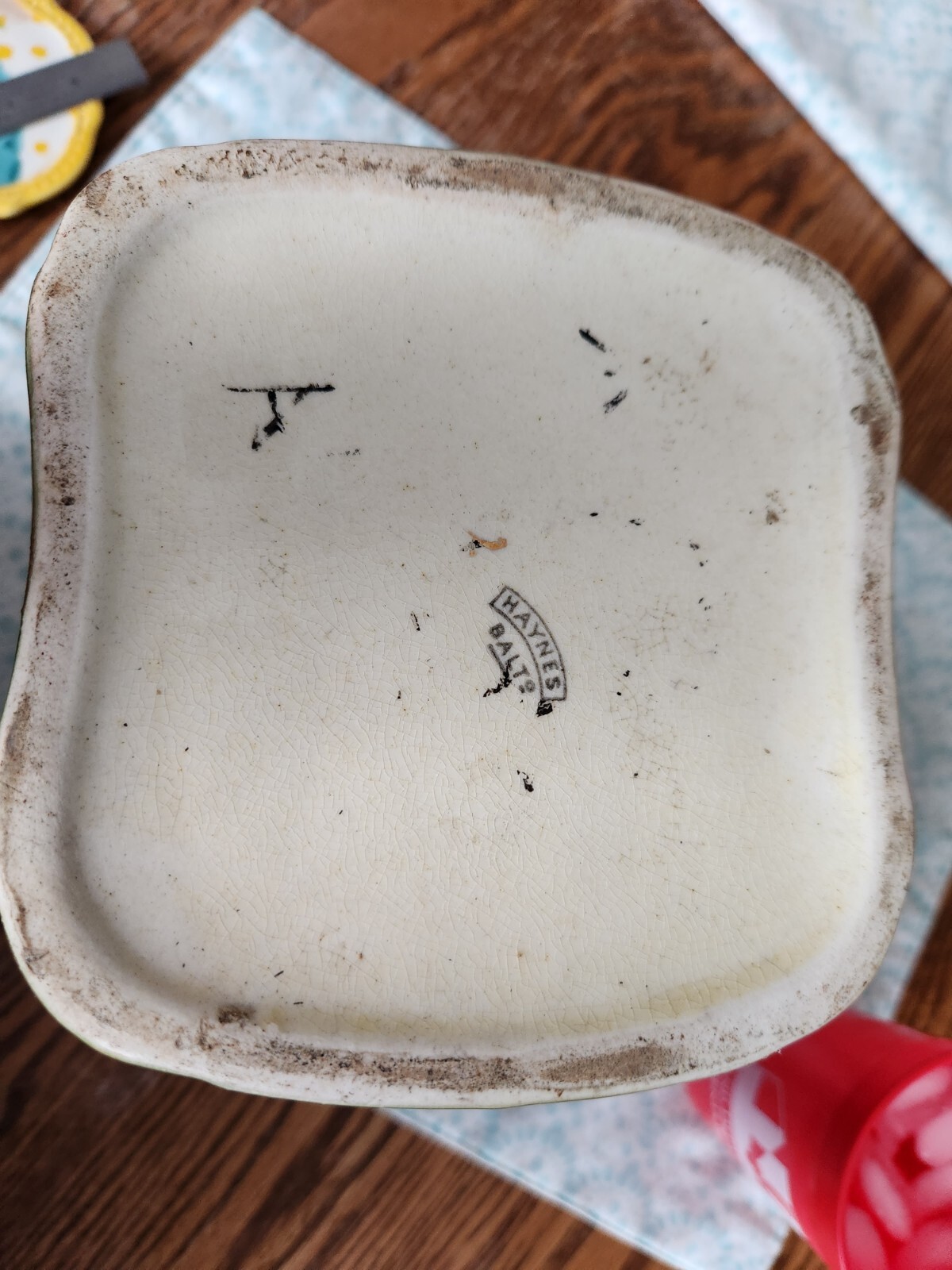 Antique Ceramic Pottery Haynes Baltimore Jardinière rust with Green Man – EUC