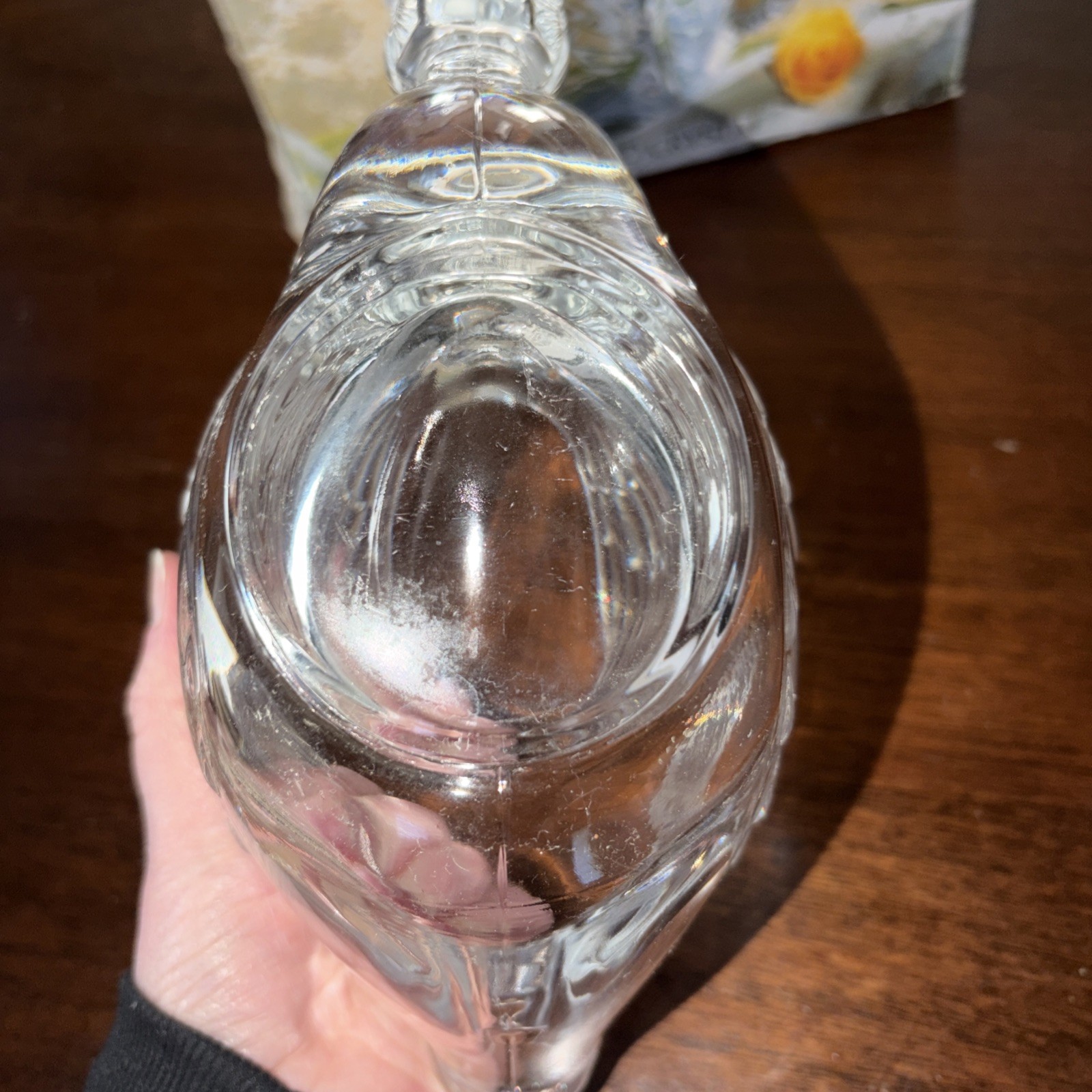 Cristal d’Arques France 24% Lead Crystal Heavy Swan Bowl