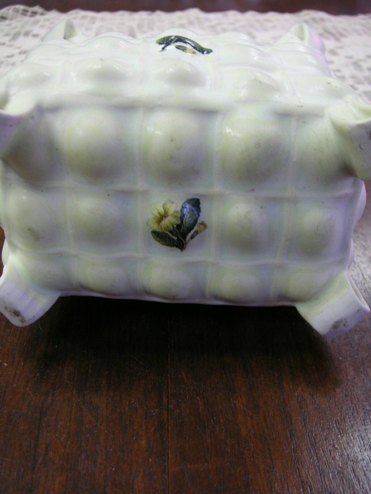 Flower Holder Vase or Planter – 4 1/2″ x 5″ x 3 3/8″ – Very Good Condition