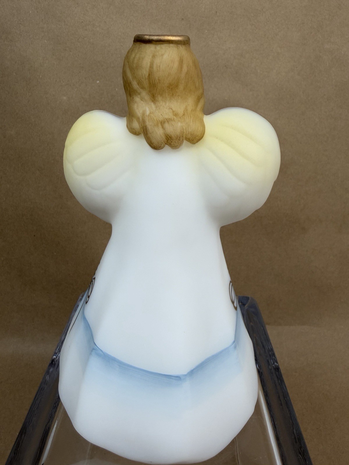 Vintage Fenton Glass Angel 6.5” Hand Painted Floral Signed Numbered