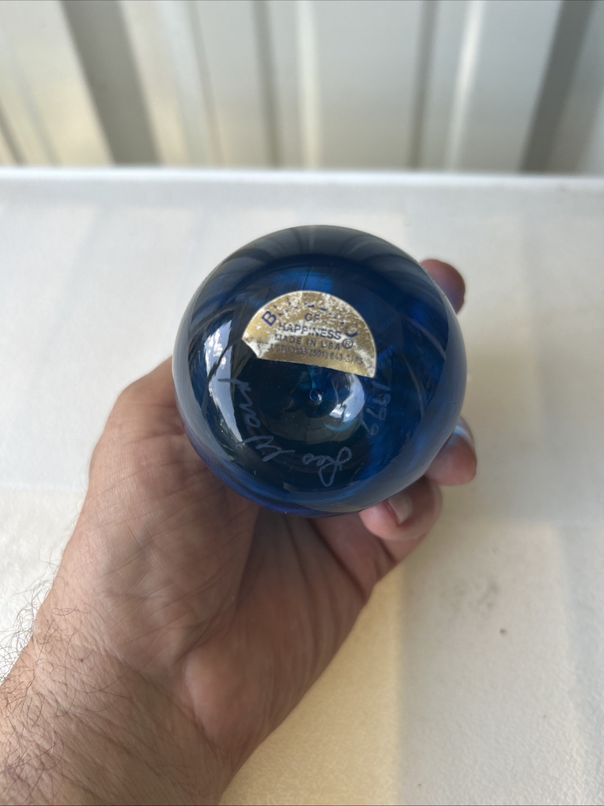 Leo Ward Terra Studios Rare Blue Bird of Happiness on Orb