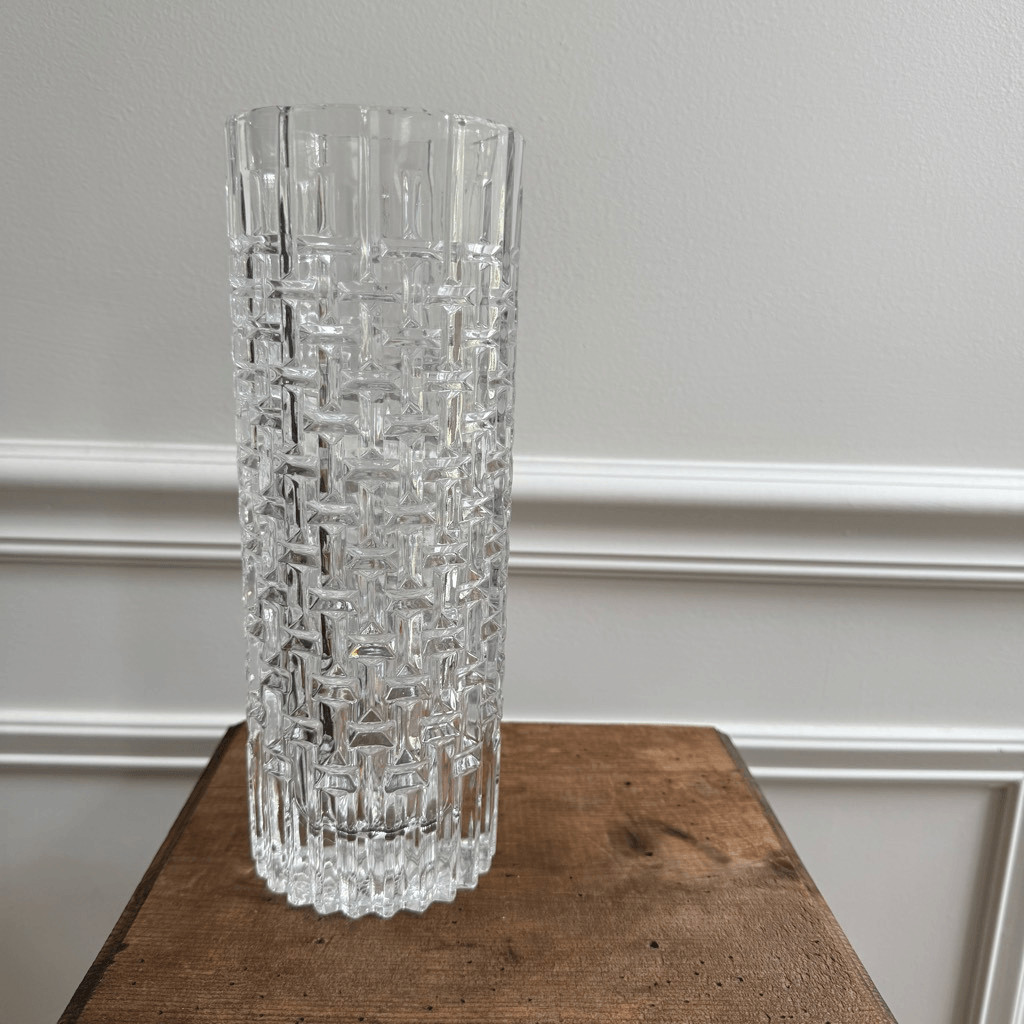 Vintage Art Glass Crystal Vase by Jiri Repasek Union 1970 10”