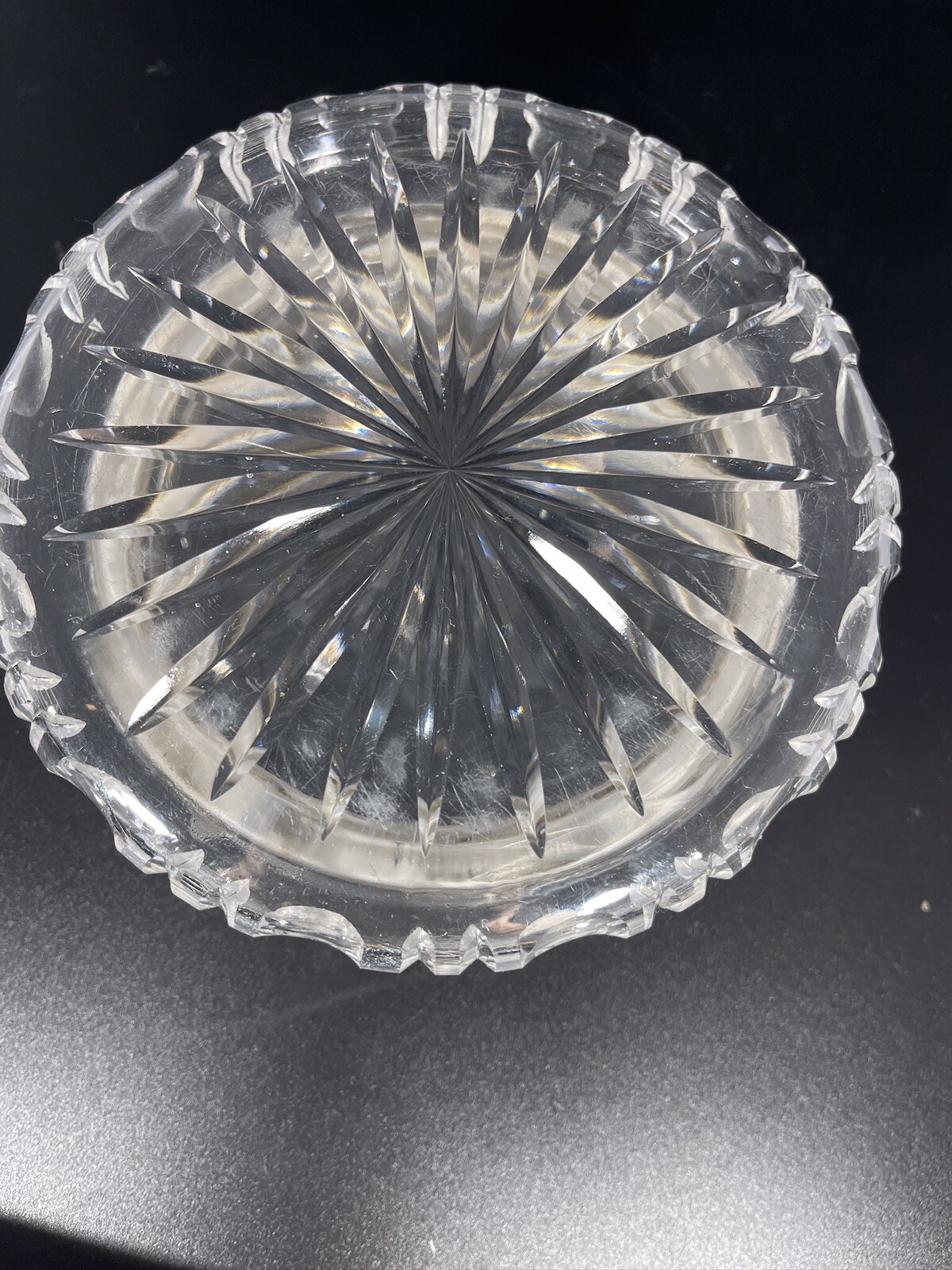 5 1/2 “ Round JEWELRY BOX – Etched Flower, Trinket/powder Box, Grammycore,Vtg.
