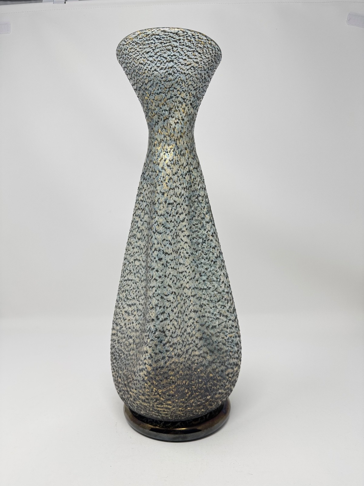 Vtg Ercole Barovier Barbarico Dorato Murano Covered in Gold Textured Glass Vase