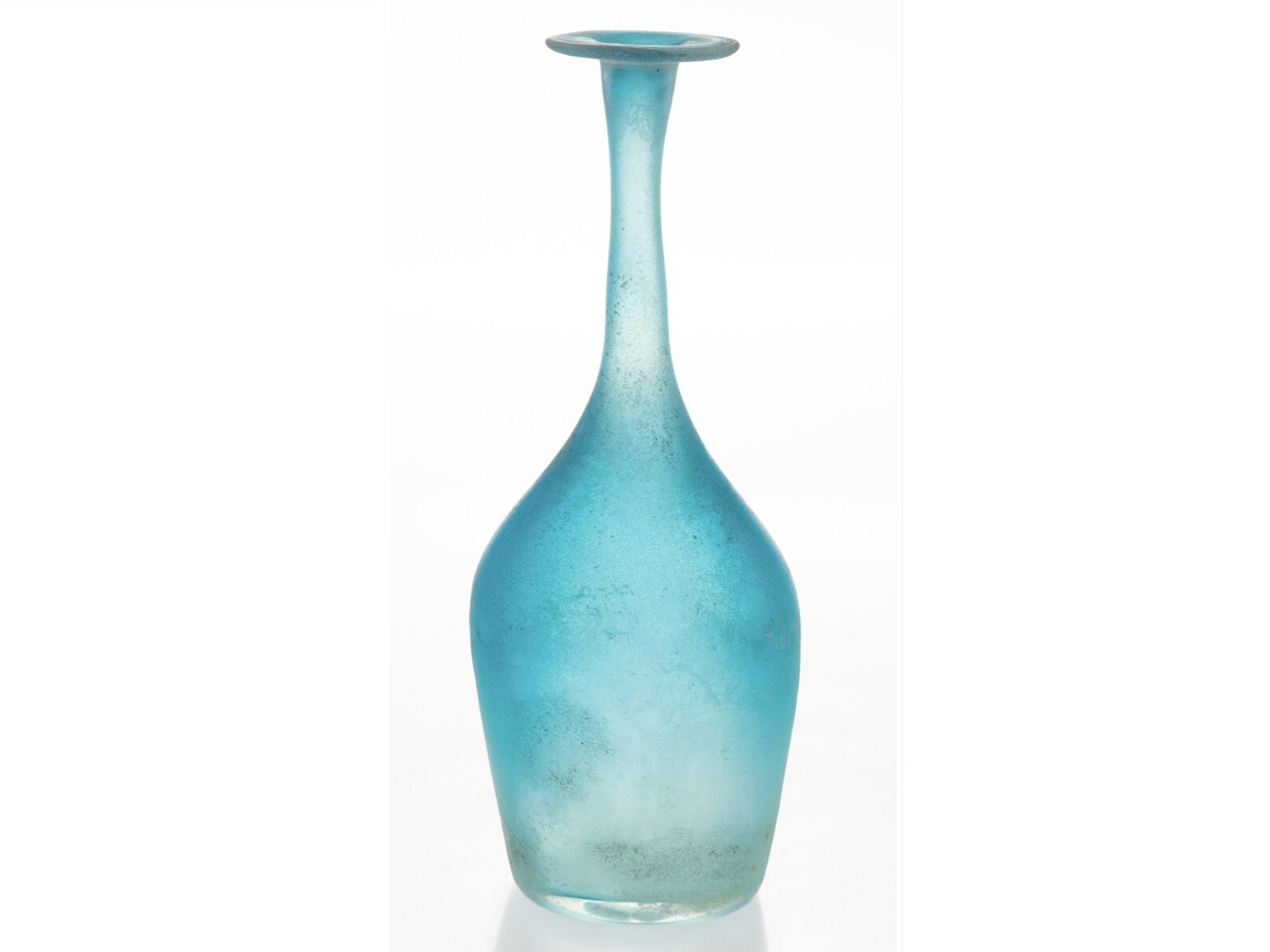 Cenedese (Italian) BOTTLE VASE Circa 1970. Scavo Glass. 13 3/4 by 5 1/2 inches