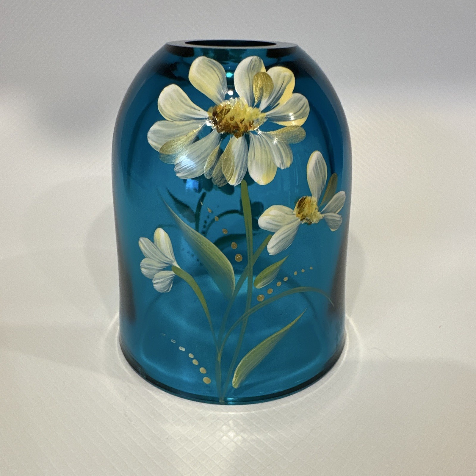 Fenton Hand Painted Fairy Lamp TOP ONLY signed by C. Mackey (See description)