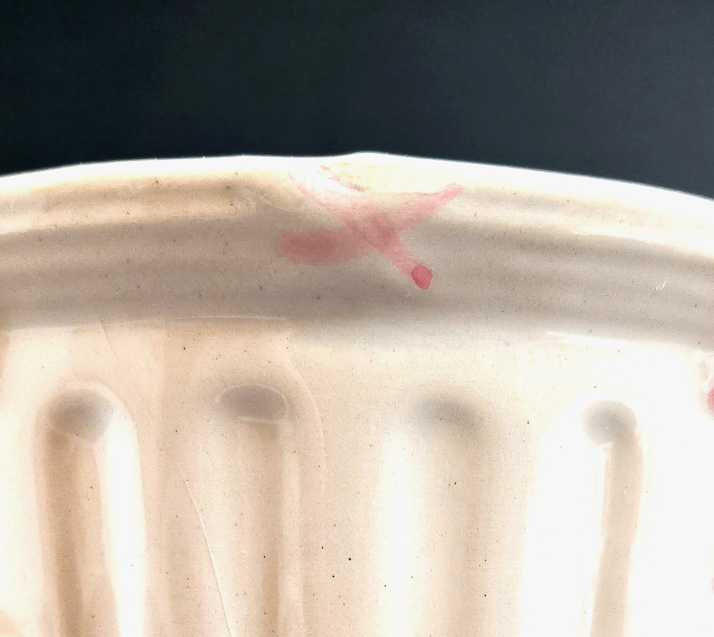 Vtg Andrea Sadek Jay Willfred Oval Planter White Pink Rose Ribbon Bow Portugal