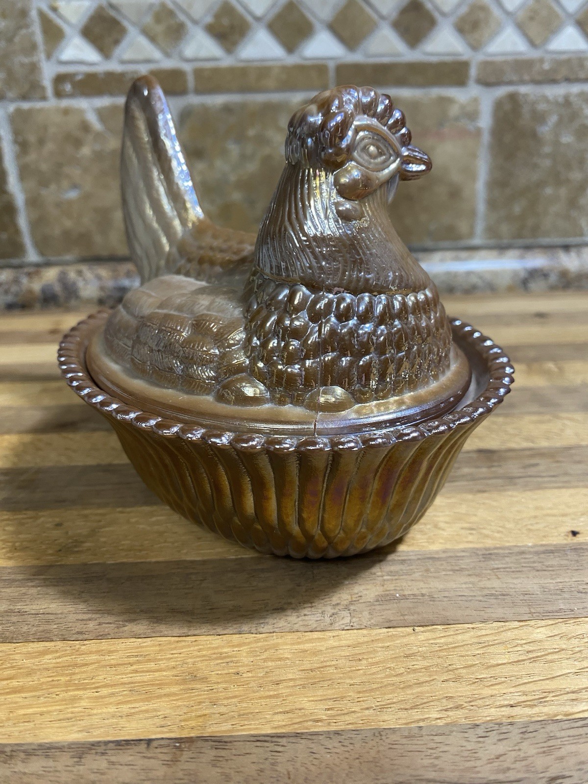 Signed by Bernard F. Boyd Chocolate Carnival Hen On A Nest