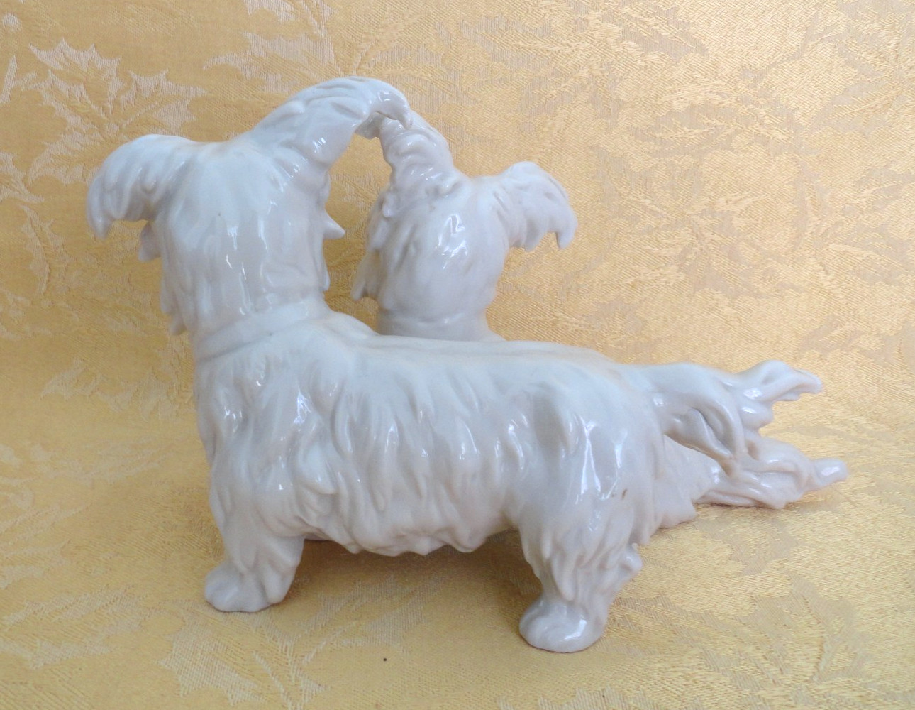 Vintage MZ Mark Porcelain Two Scottish Terrier Dogs Figurine