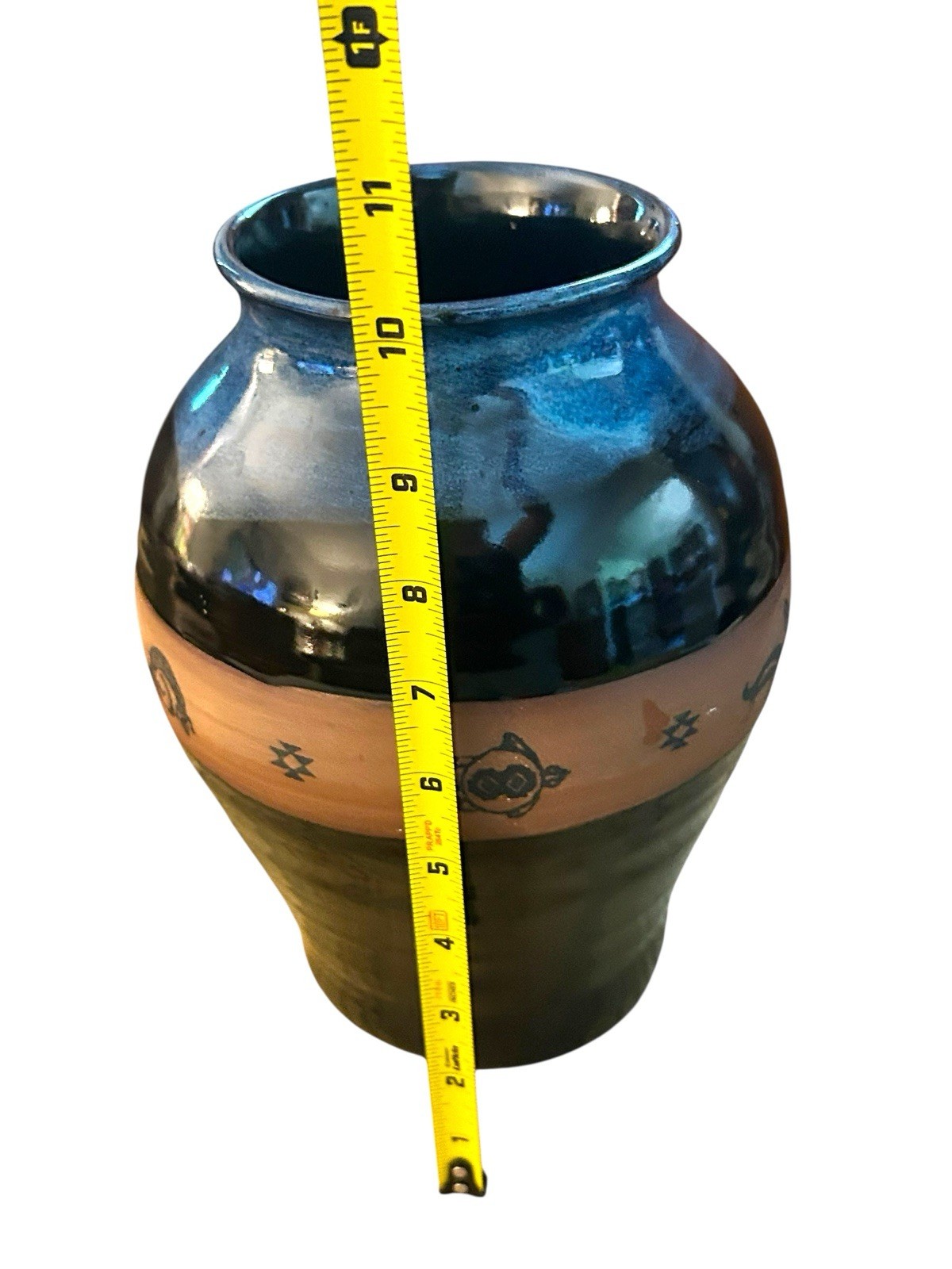 10″ Kokopelli Aztec VASE by Always Azul Pottery in Villa Grove Colorado
