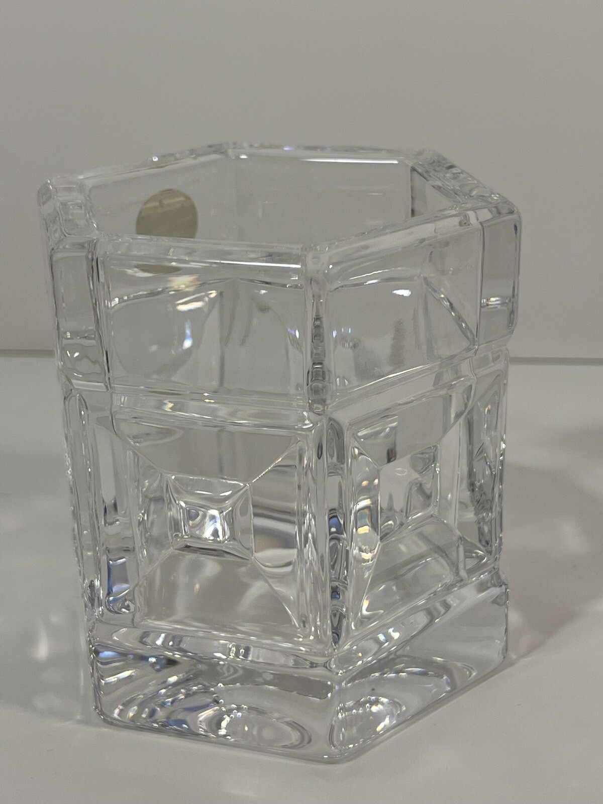 Rosenthal Domus Crystal Hexagon 3.25 Inch Votive Holder Germany