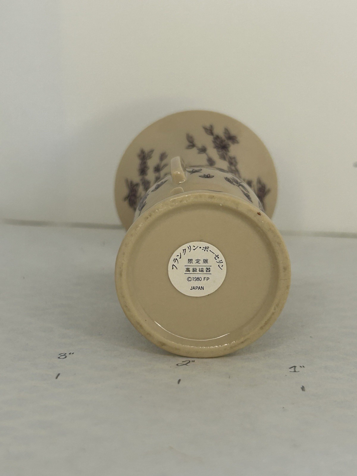 Franklin Mint Lot of Japan Mini Ceramic Vases ©1980/1981 FP Floral
