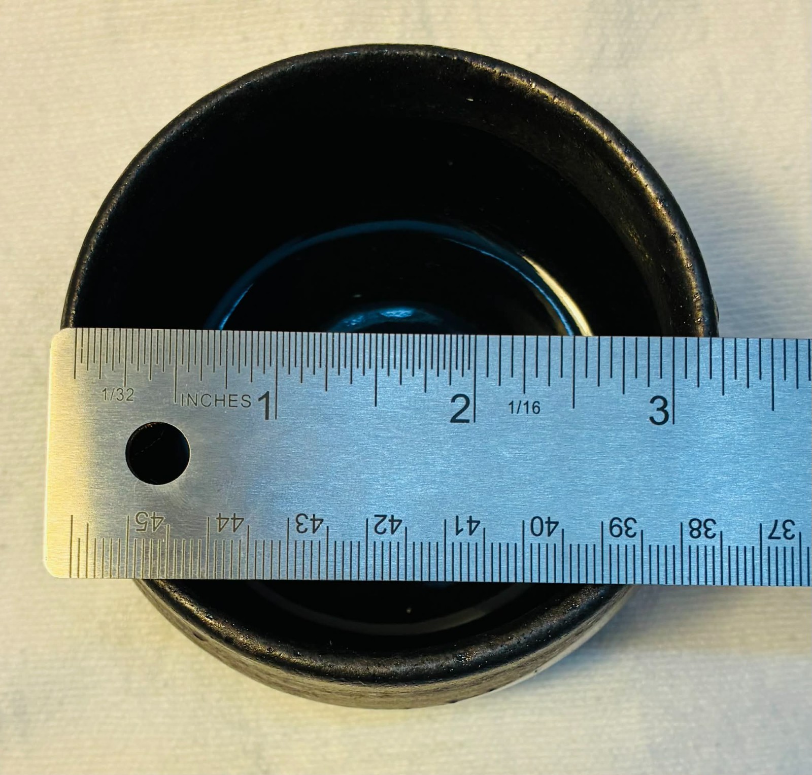 Ceramic Minimalist Ebony Glossed Pot W/ Slate Matte Rim – Handmade Pottery Pot