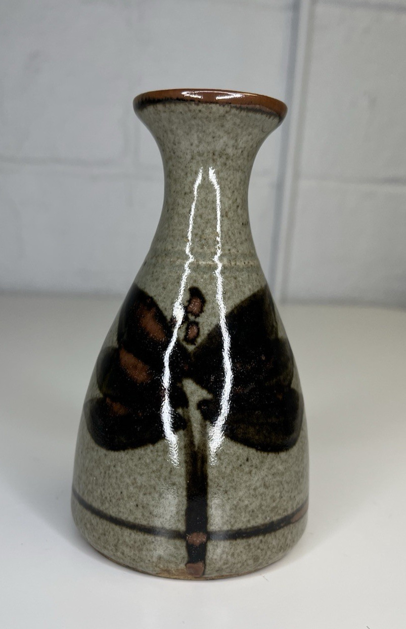 Art Pottery Vase Bourton On The Water Cotswold Pottery Flower Leaves Nature