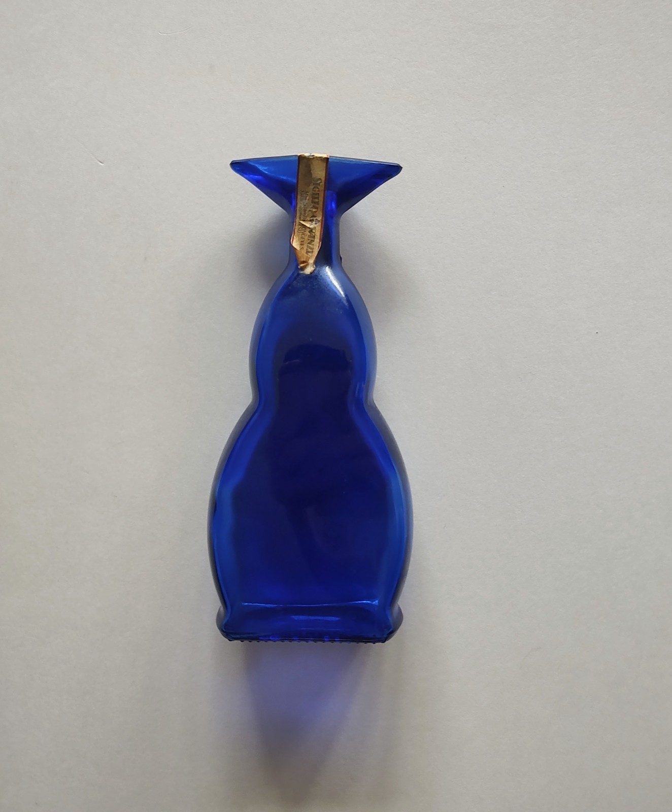 Cobalt Blue Italian Glass 1960s Mod Dep Bottle Decanter Carafe Flower Vase 7.5″