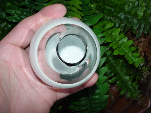 Vintage BOHEMIA CRYSTAL – blue and white – bud vase PAPERWEIGHT – Czechoslovakia