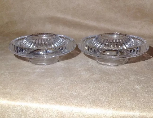 PAIR of Dansk Lead Crystal Glass Candle/Votive Holder – NEW
