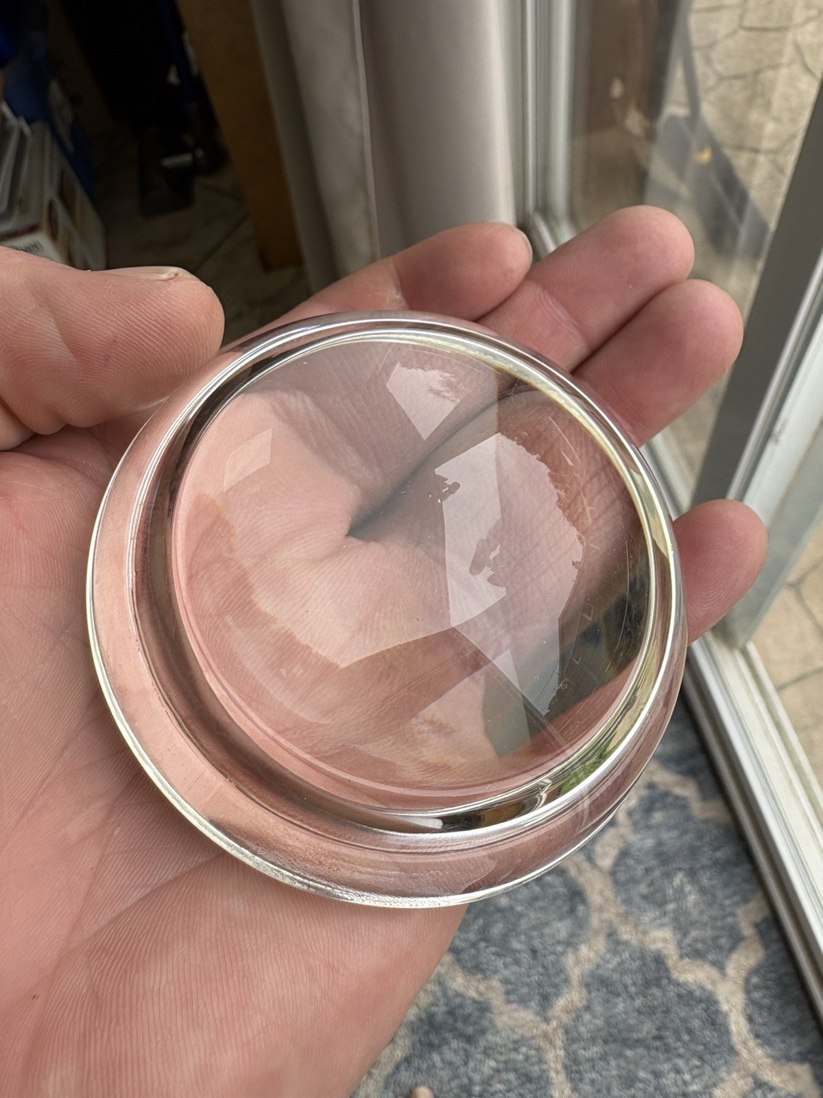 Glass Dome Magnifier/Paperweight, 3” Diameter by 1-1/2” Tall