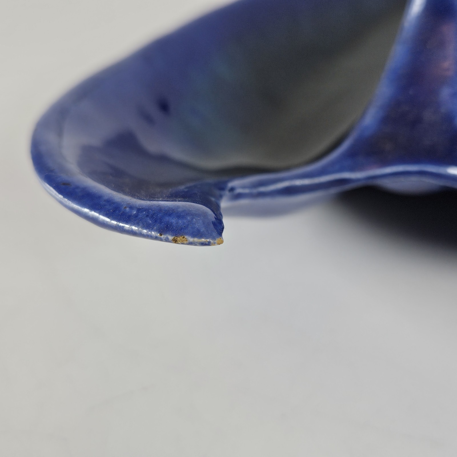 Vintage Williams California Pottery Cobalt Blue Ashtray & Lighter Set 10″ Long