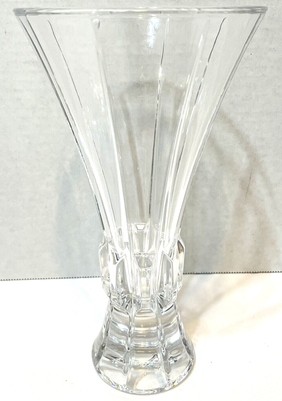 VTG Royal Limited Crystal Fluted Shaped Vase Czech Replublic 8.5″ Tall
