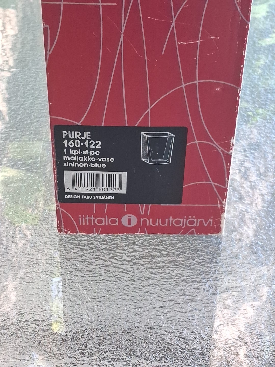 Vintage Taru Syrjänen for Nuutajärvi Finland Purje Glass Vase