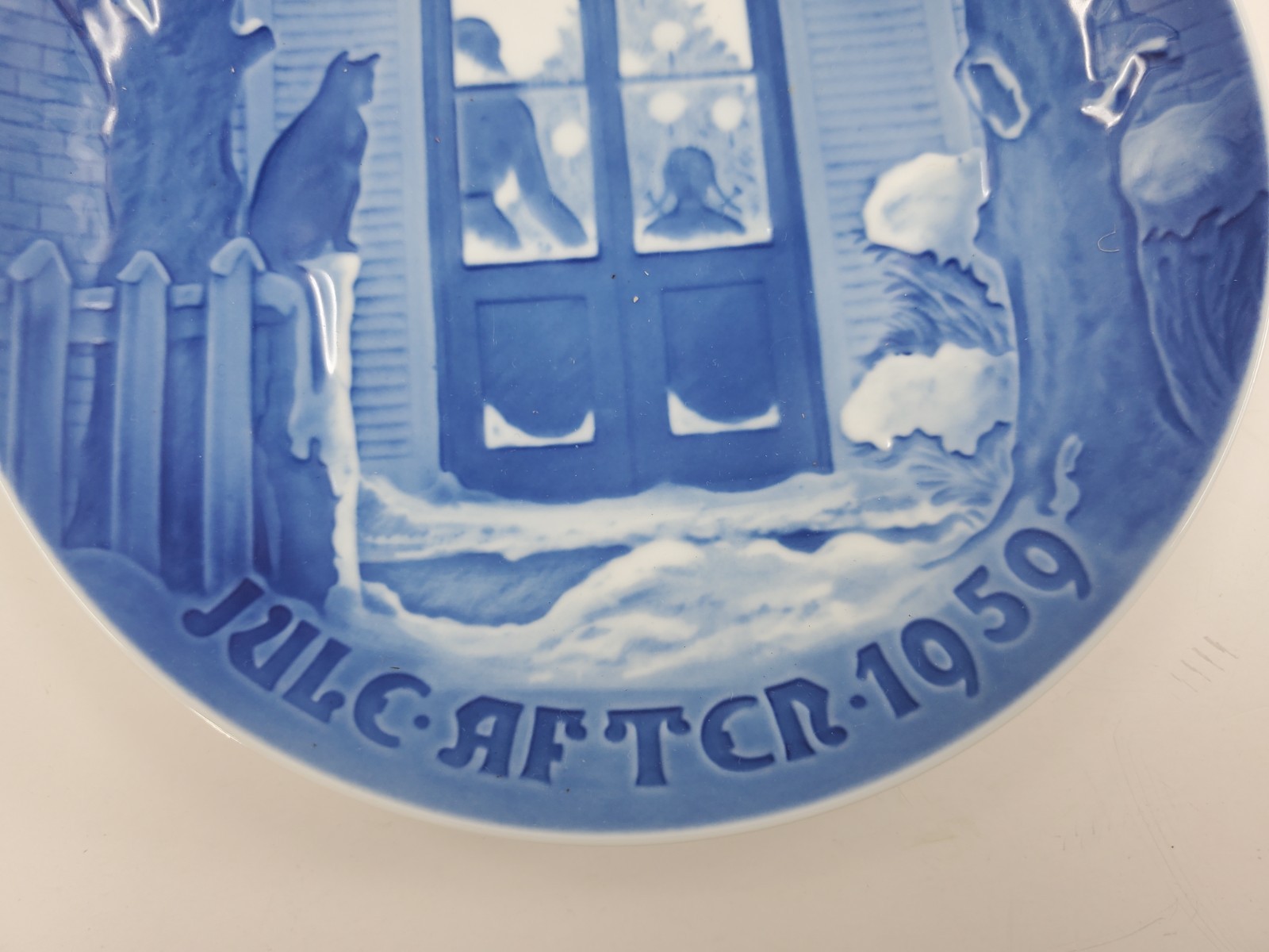 Bing & Grondahl 1959 7″ Blue Christmas Plate Denmark-B&G Danmark Copenhagen