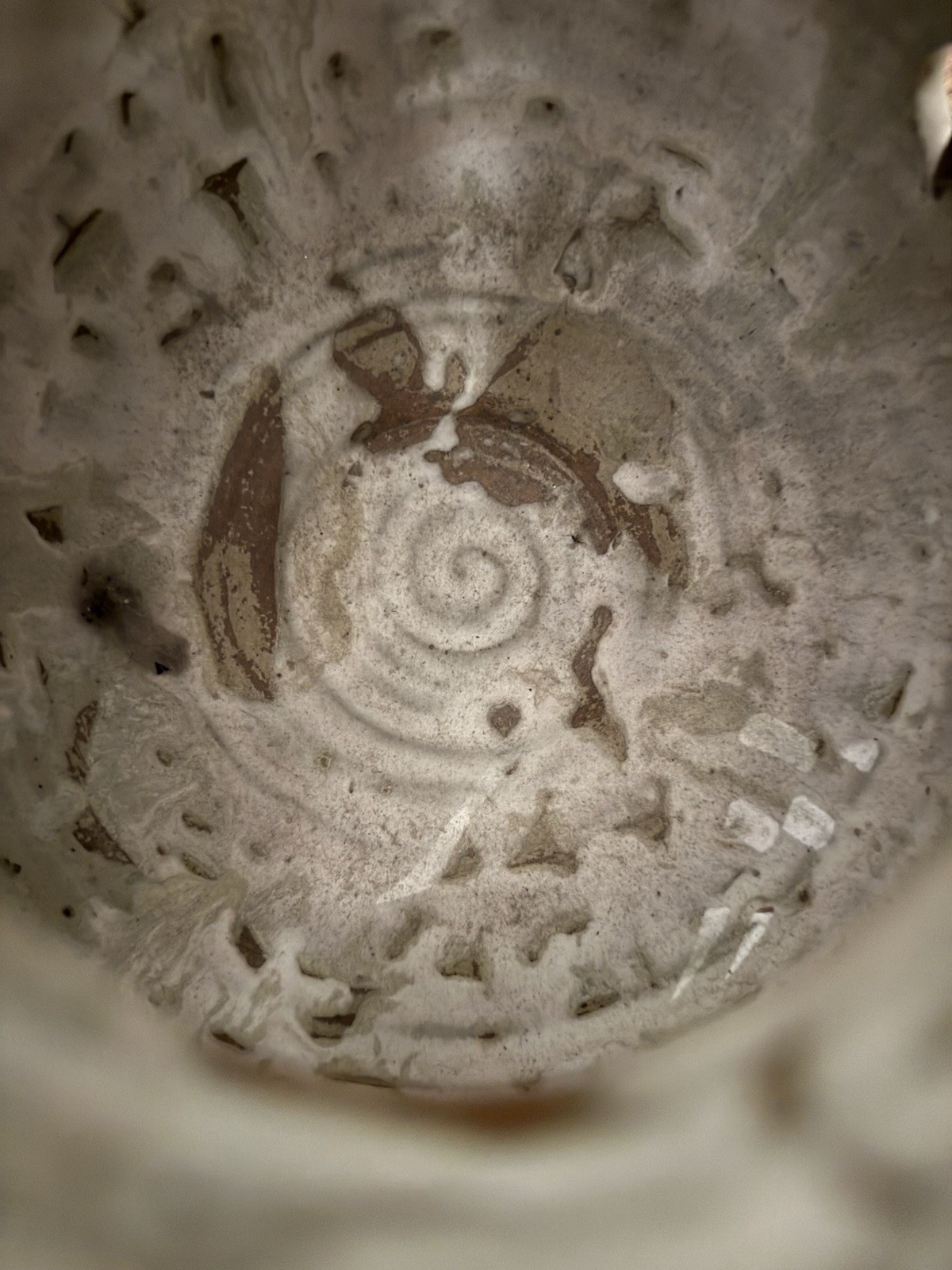 Art Studio Pottery Incised Vase In Neutral Colors- Are Deco MCM Unique Design