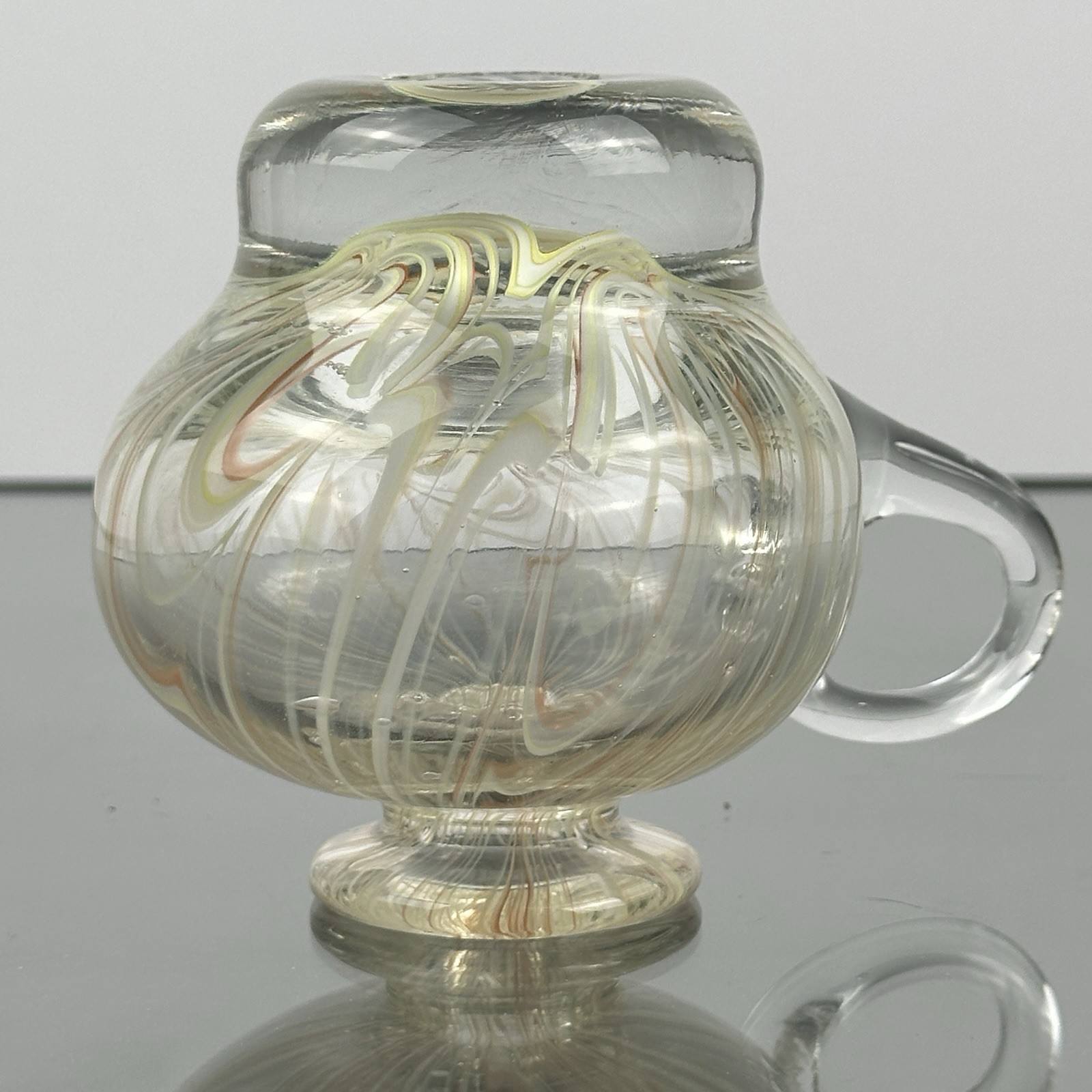 Vintage Signed Eric Berlin 1979 Alder House Studio Hand Blown Art Glass Vase MCM