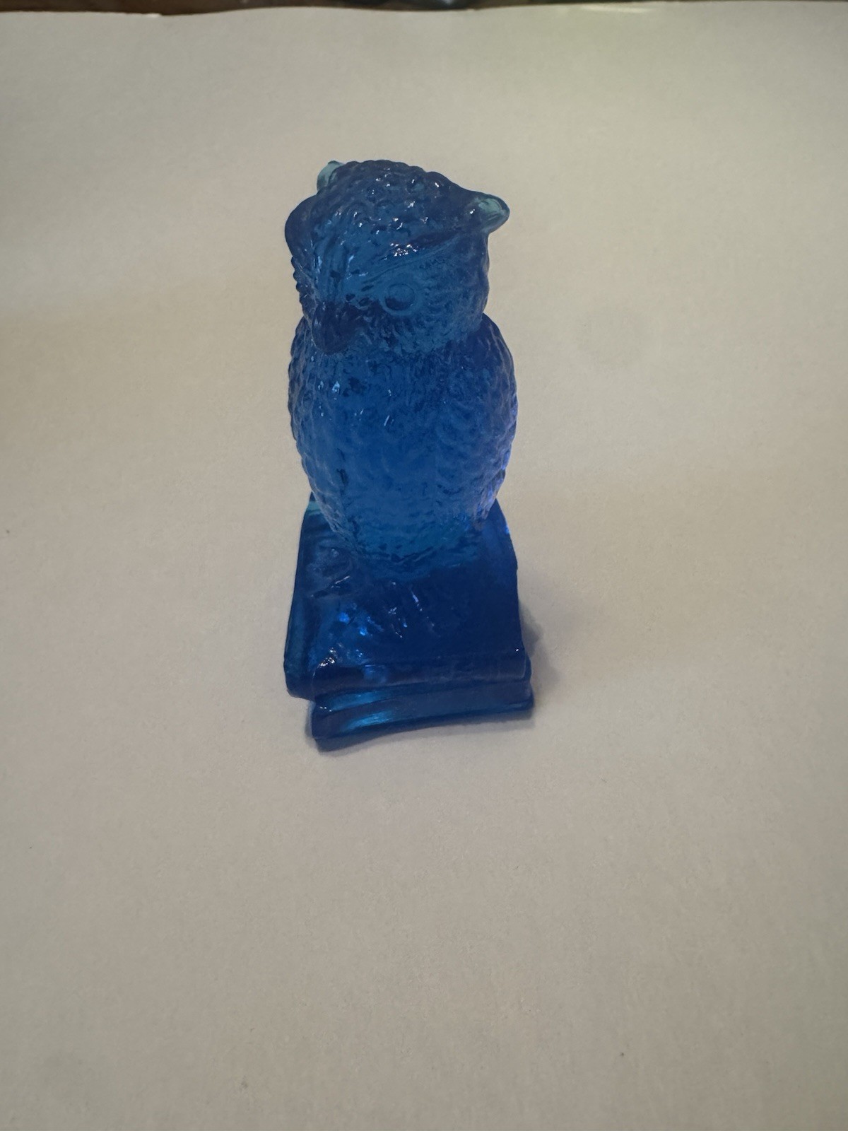 VTG 1970s Blue “Wise Ole Owl” Figurine by Degenhart 3.50″Tall On Books