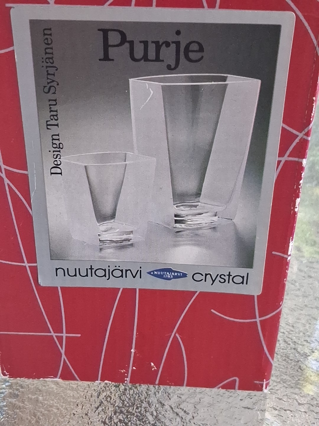 Vintage Taru Syrjänen for Nuutajärvi Finland Purje Glass Vase